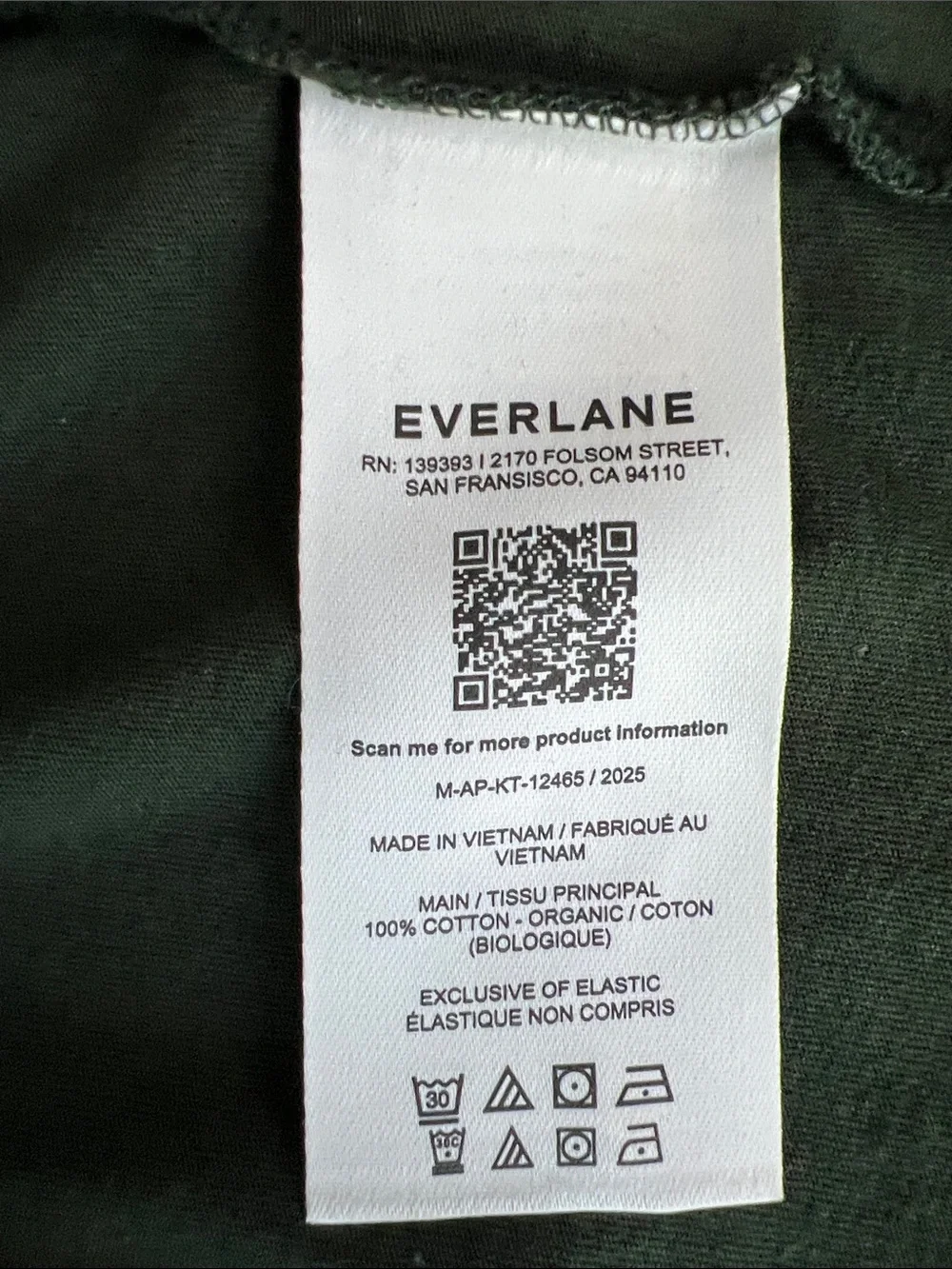 NWOT Everlane THE ESSENTIAL ORGANIC CREW in Dark Green Size M - Picture 6 of 11